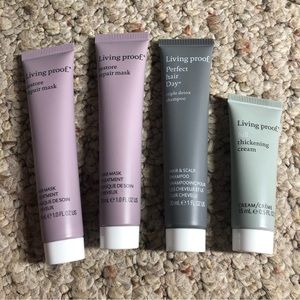 MINI TRAVEL SIZE Bundle of 4pc Living Proof Hair care hair mask shampoo styling